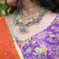 Pink Stone Dulls Necklace Set - VNG112