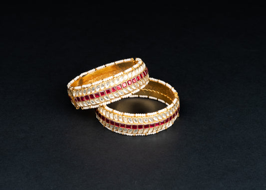 White Takkar Bangles
