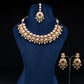 Red Moissanite Necklace Set with Mangtika