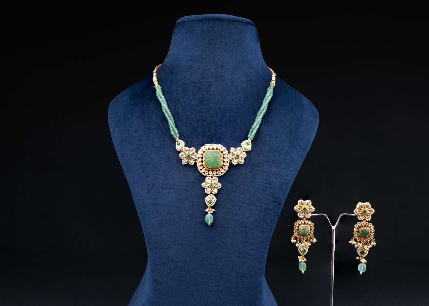 Emerald Jadau Choker Set