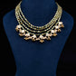White Jadau Layered Mohanmala Necklace Set