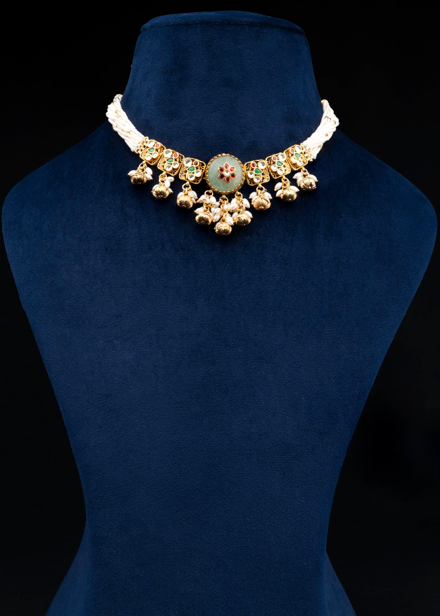 Multi Jadau Choker Necklace Set