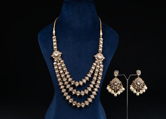 Layered White Moisannite Necklace Set