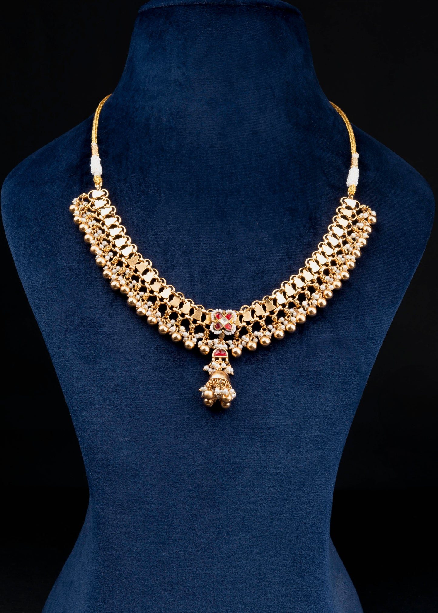 Rajwadi Rubi Jadau Necklace Set