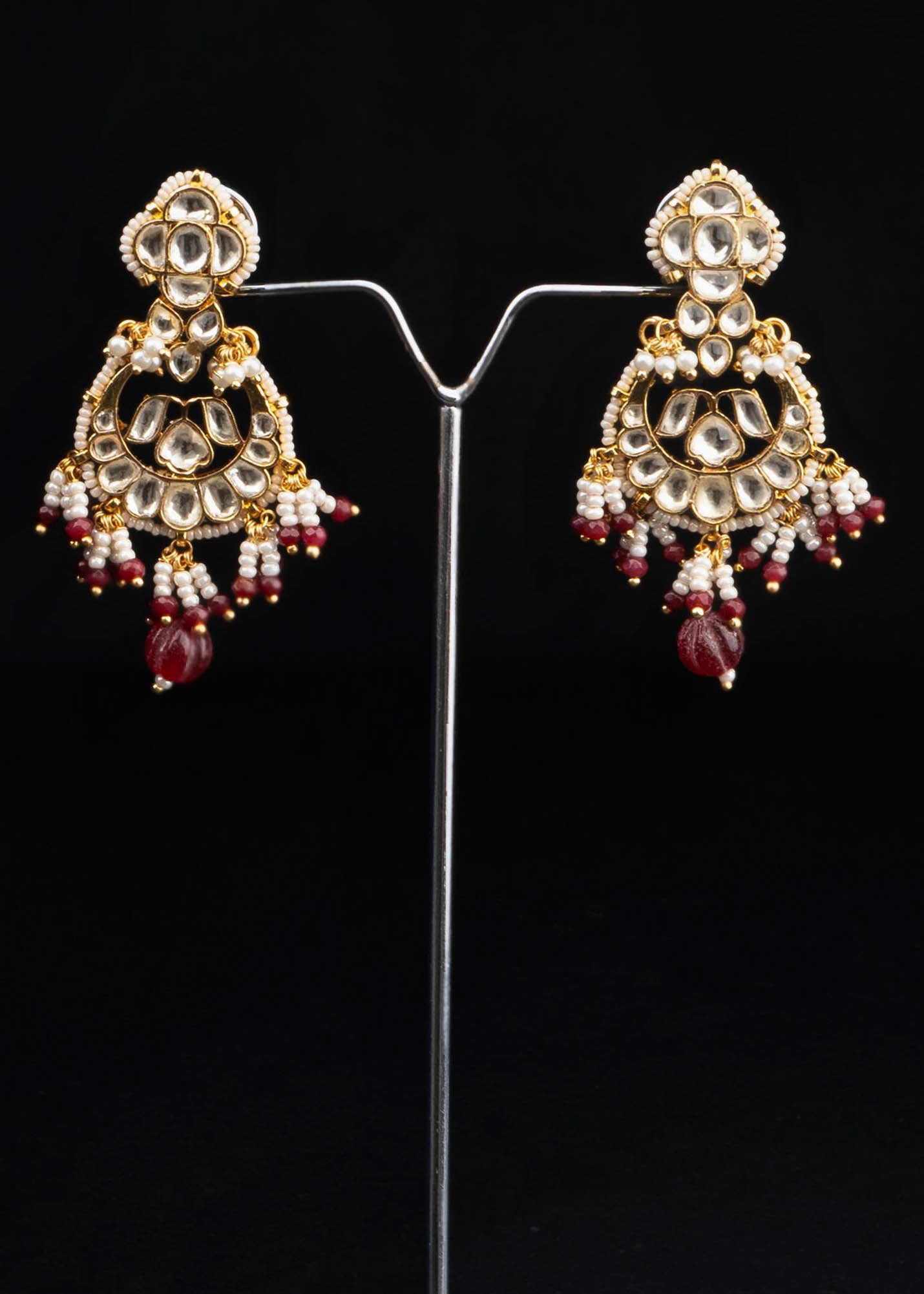 Rubi white Jadau Necklace Set