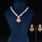 Rubi white Jadau Necklace Set