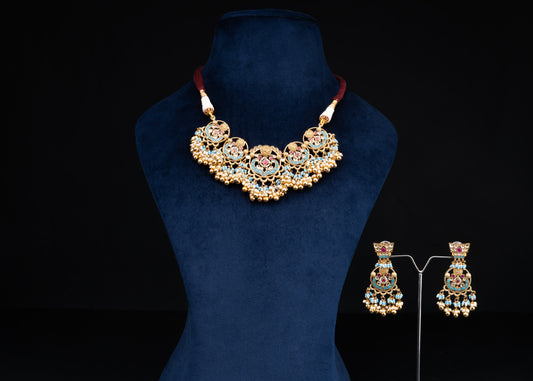 Firoza Multicolored Necklace Set
