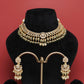 White Jadau Pearl Necklace Set VNN449