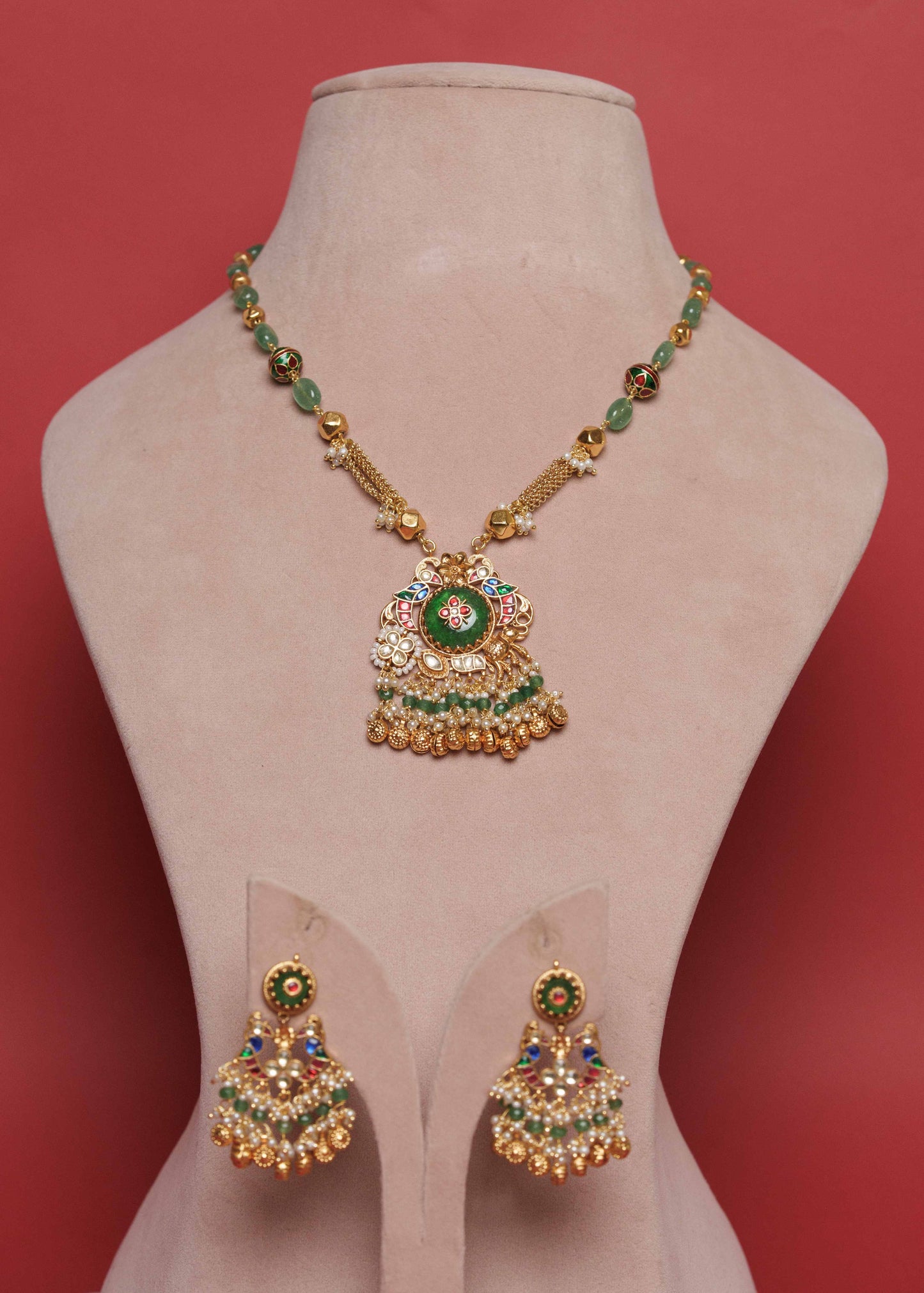 Hirapara Multi Jadau Heritage Long Set VNN511