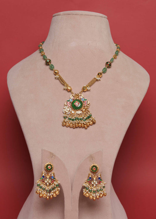 Hirapara Multi Jadau Heritage Long Set VNN511