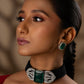 Shilpa Green stone Black Belt Chokar Set VNN203