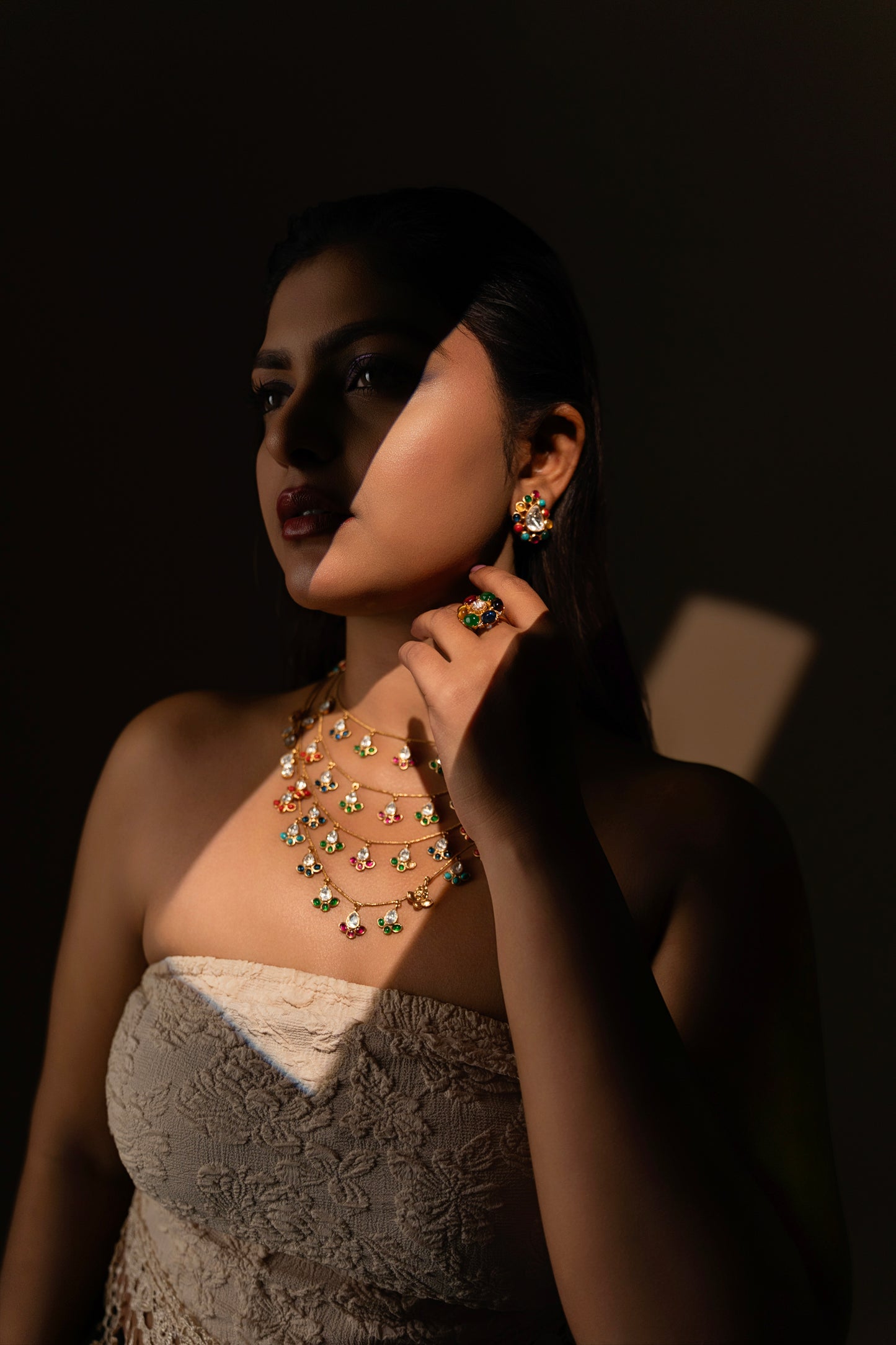 Navratn Layered Necklace Set VNN333