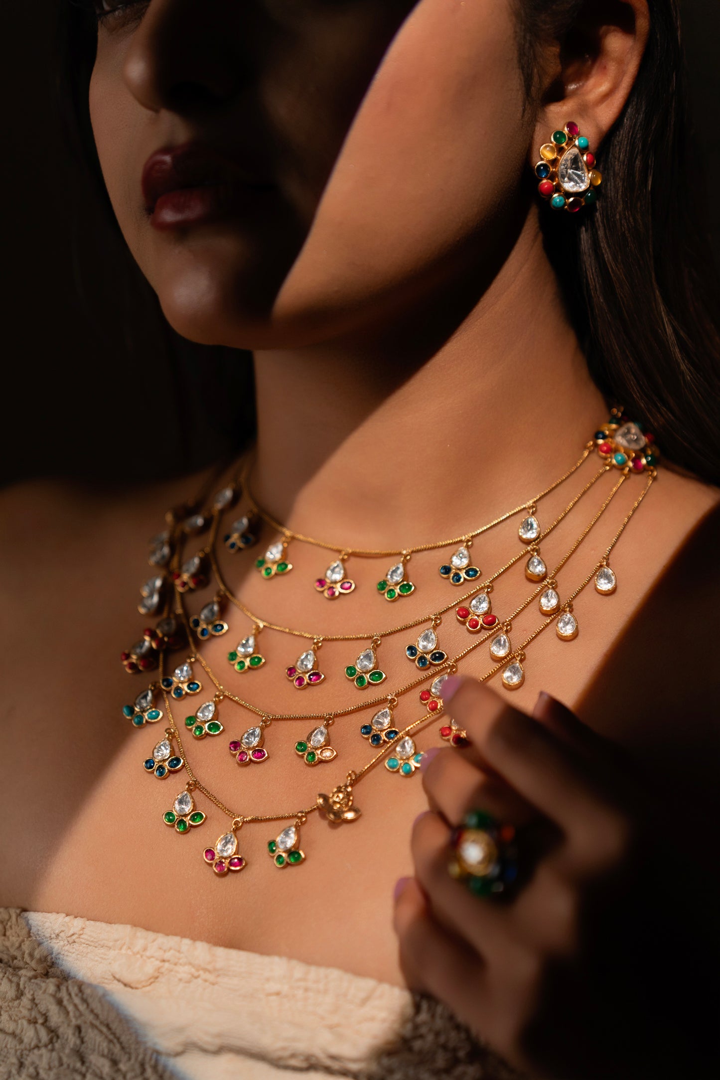 Navratn Layered Necklace Set VNN333