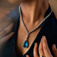 Blue Stone Diamond Necklace Set VNN401