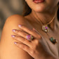 Pink Stone Polki Ring VNR075
