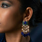 Purple Stone Firoza Polki Earrings VNE215