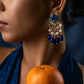 Purple Stone Firoza Polki Earrings VNE215