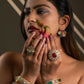 Pista Green Stone & Diamond Bangles - VNHN185
