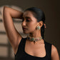 Multi Stone Polki Necklace Set- VNN379