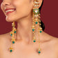 Danglor Green Stone Earrings- VNE064