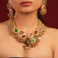 Multi Stone Fusion Gold Necklace Set - VNG104