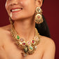 Multi Stone Fusion Gold Necklace Set - VNG104