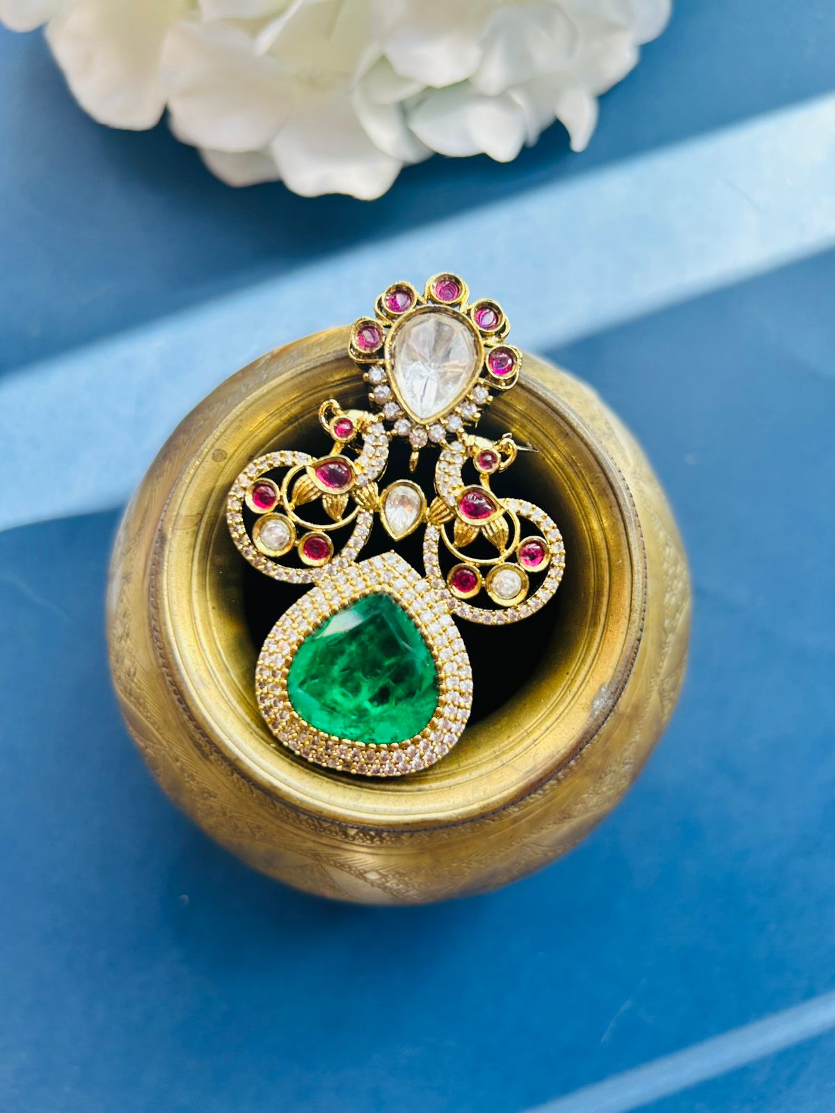 Peacock Moissanite Broach VNA009