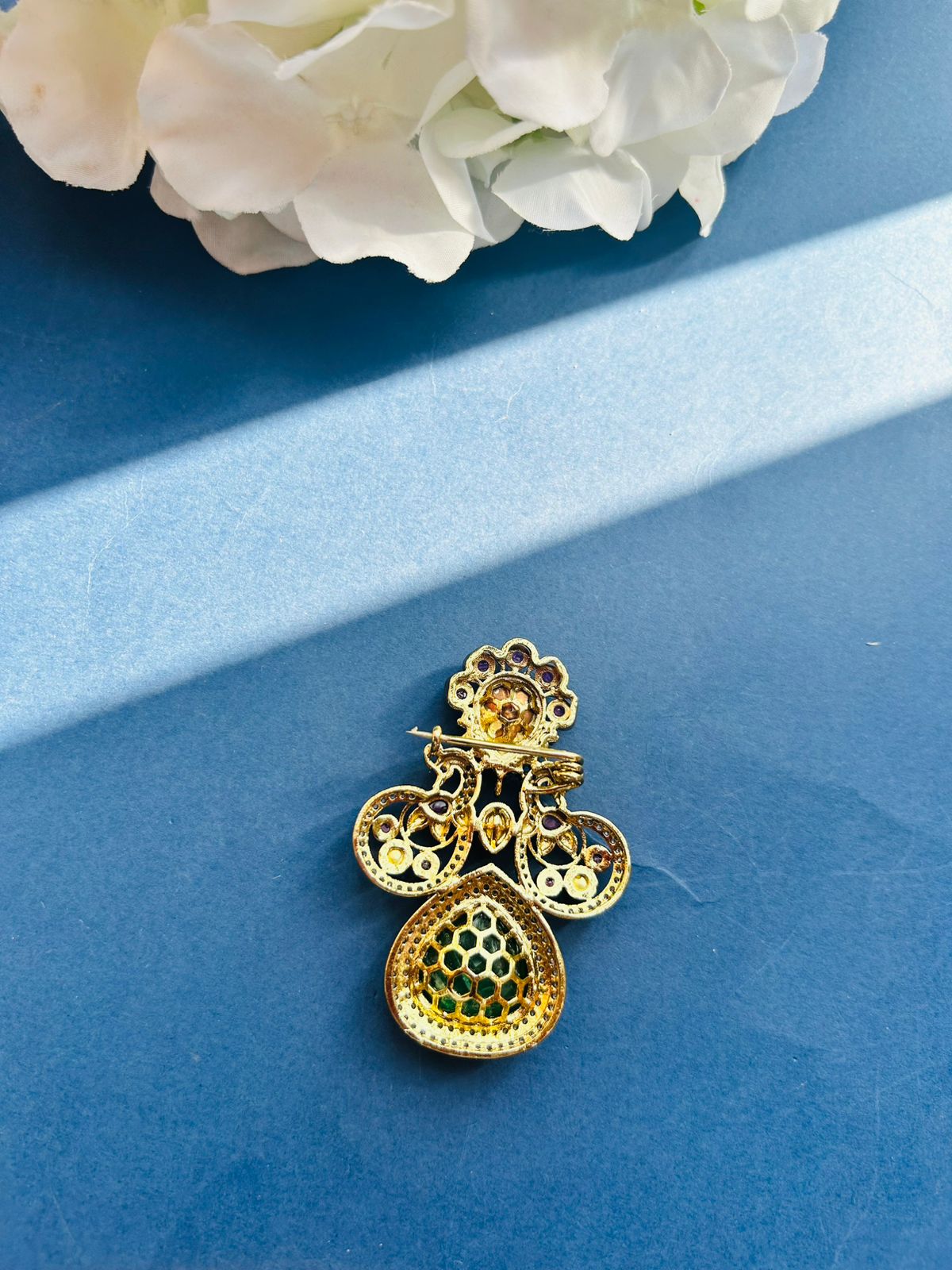 Peacock Moissanite Broach VNA009