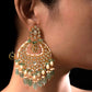 White Jadau Oversized Earrings - VNE005