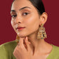 White Jadau Earrings - VNE017
