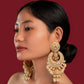 White Kundan Chandbali - VNE018