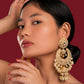 White Kundan Chandbali - VNE018
