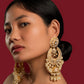 White Kundan Chandbali - VNE018