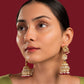 White Maroon Jadau Jumkha - VNE021