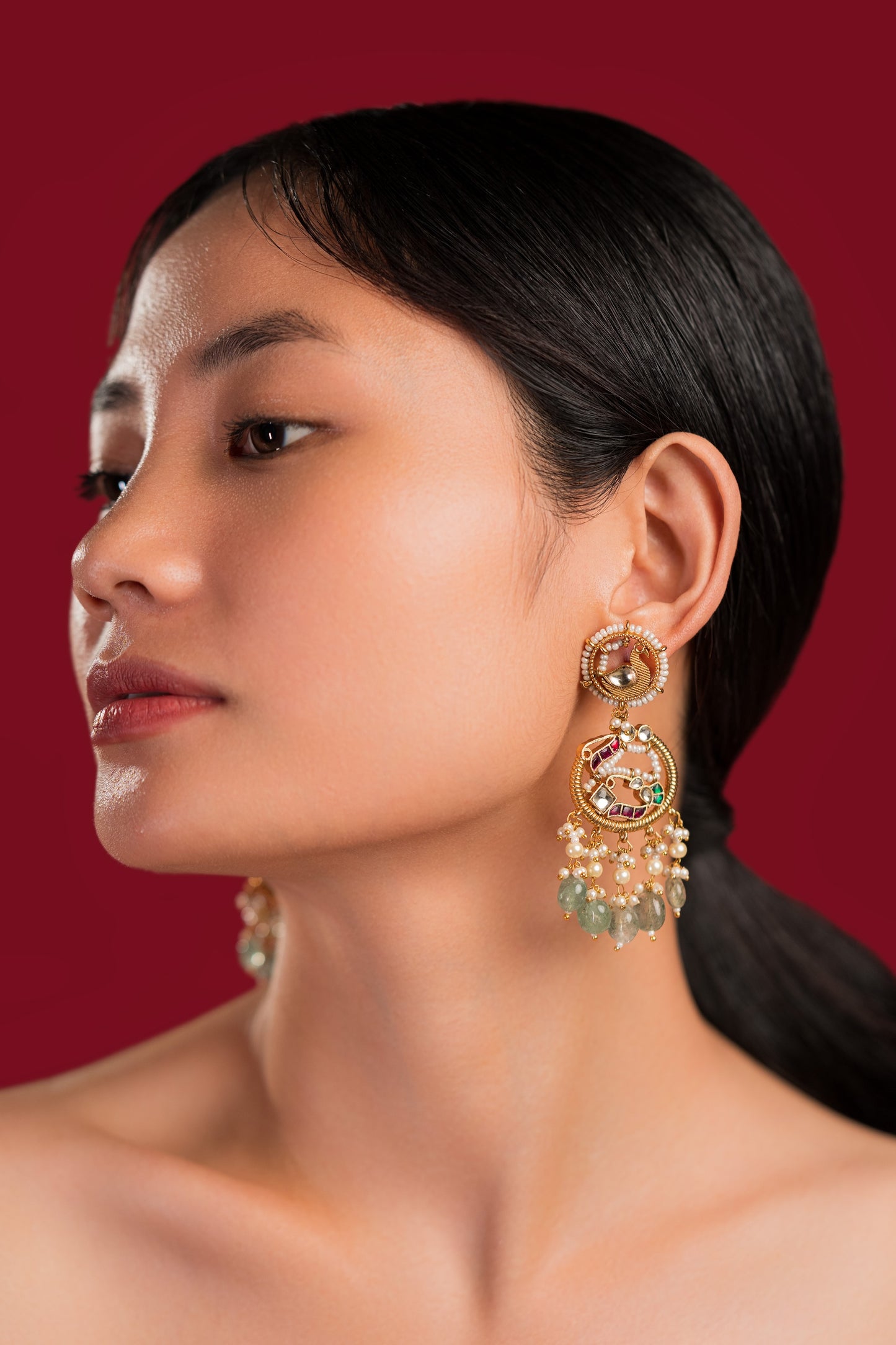 Multi Jadau Earrings - VNE028