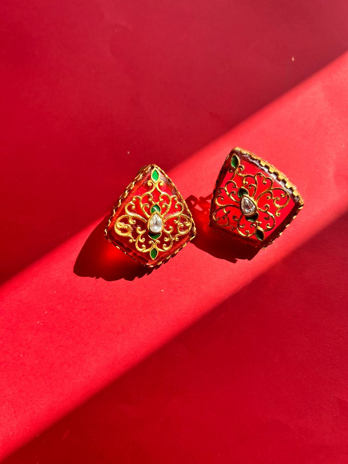 Brown Stone Tops Earrings VNE052