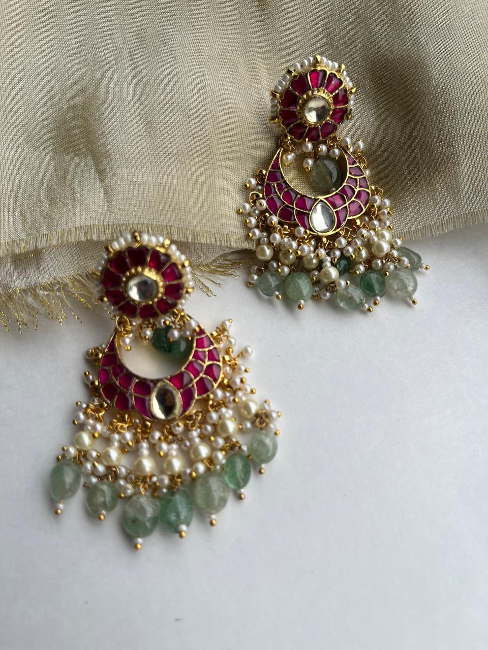 Rubi Jadau Long Earring VNE069