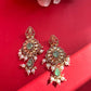 Pastal Red  Polki Earring VNE082