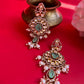 Pastal Red  Polki Earring VNE082