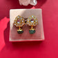 White Pan Pearl Drop Studs VNE098