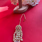 Pista Green Pearl drop Earrings VNE108