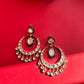 Polki Chand Green Minakari Earrings VNE116