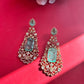 Big Pista Green Stone Earrings VNE152