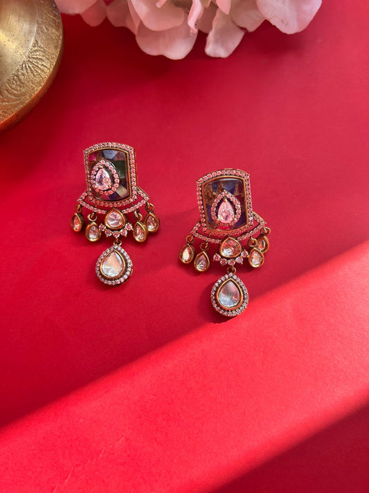 Multi Color Elegant Meenakari Earrings VNE175