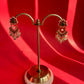 Chandbali Green Stone Jadau Earrings VNE179
