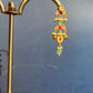 Red & White Jadau Hanging Earrings VNE188