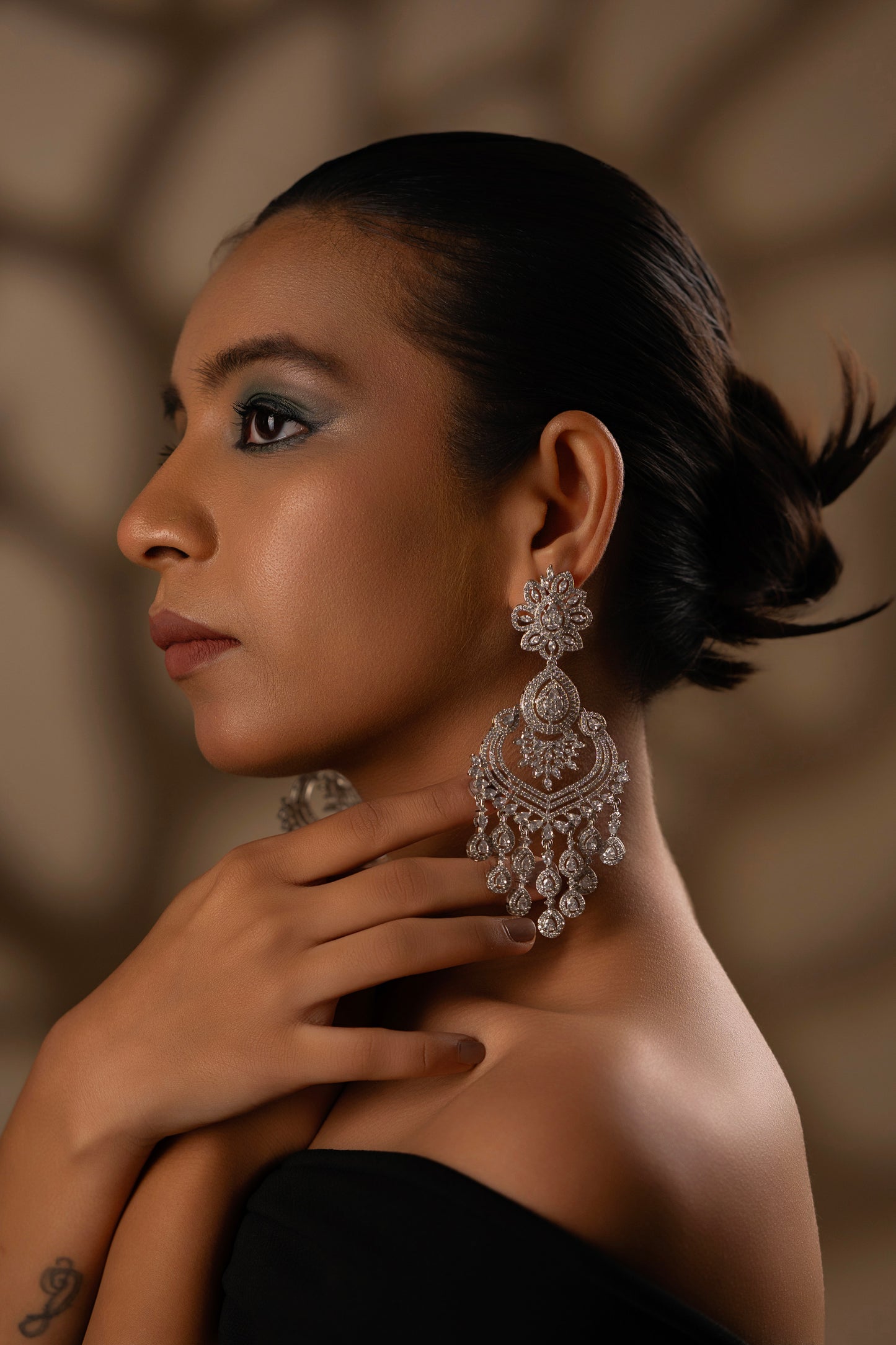 Diamond Chandelier Earrings VNE201