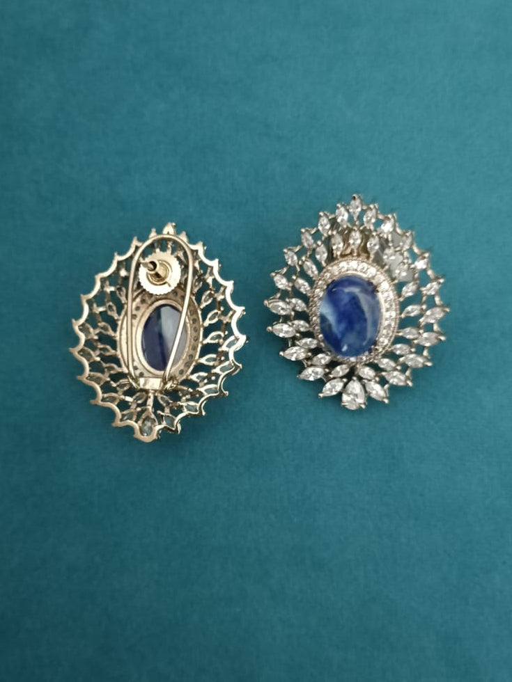 Vintage Blue Stone Studs VNE203