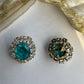 Vintage Aqua Stone Earrings VNE206