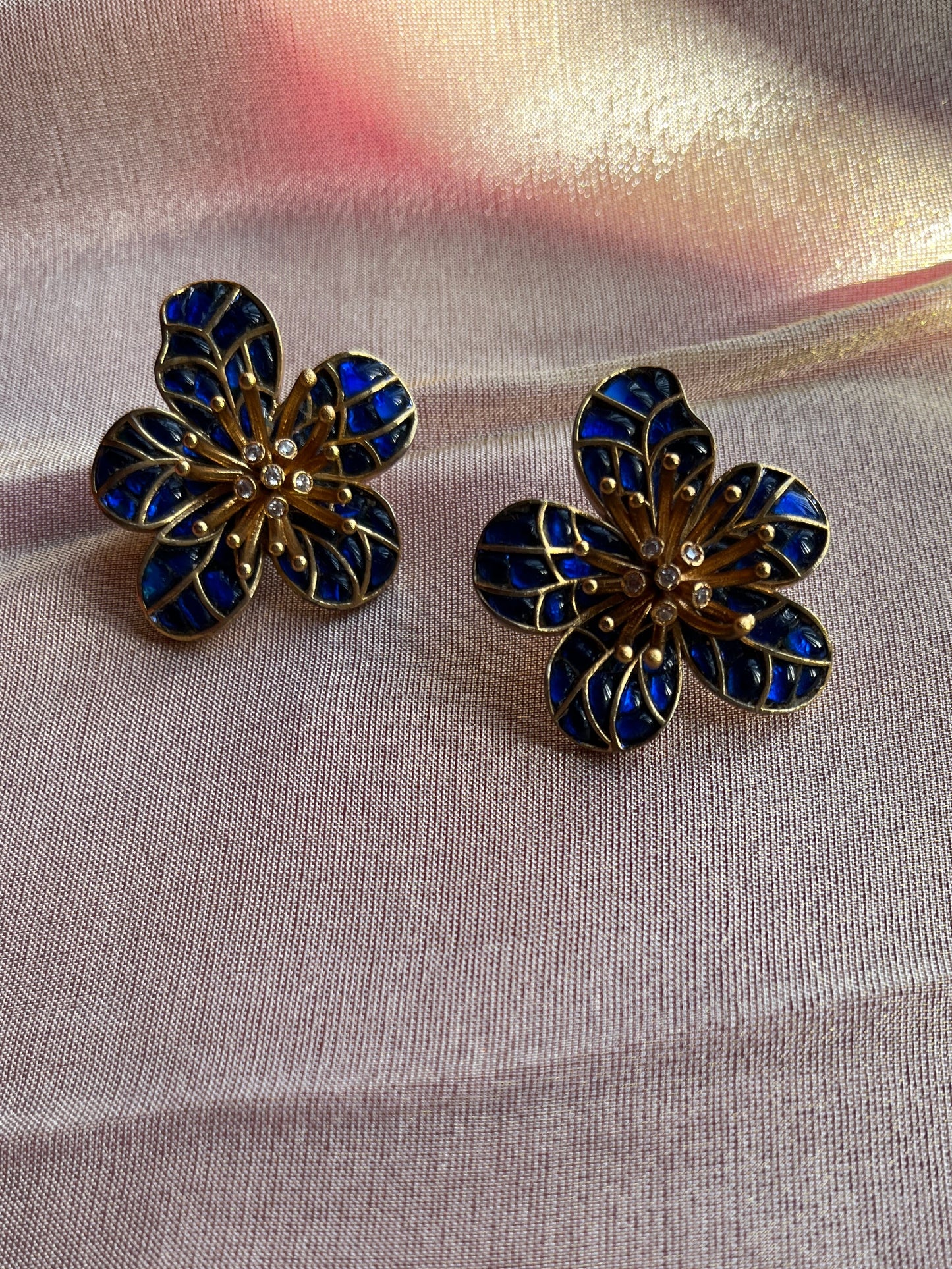 Flower Multi Polki Earrings VNE213